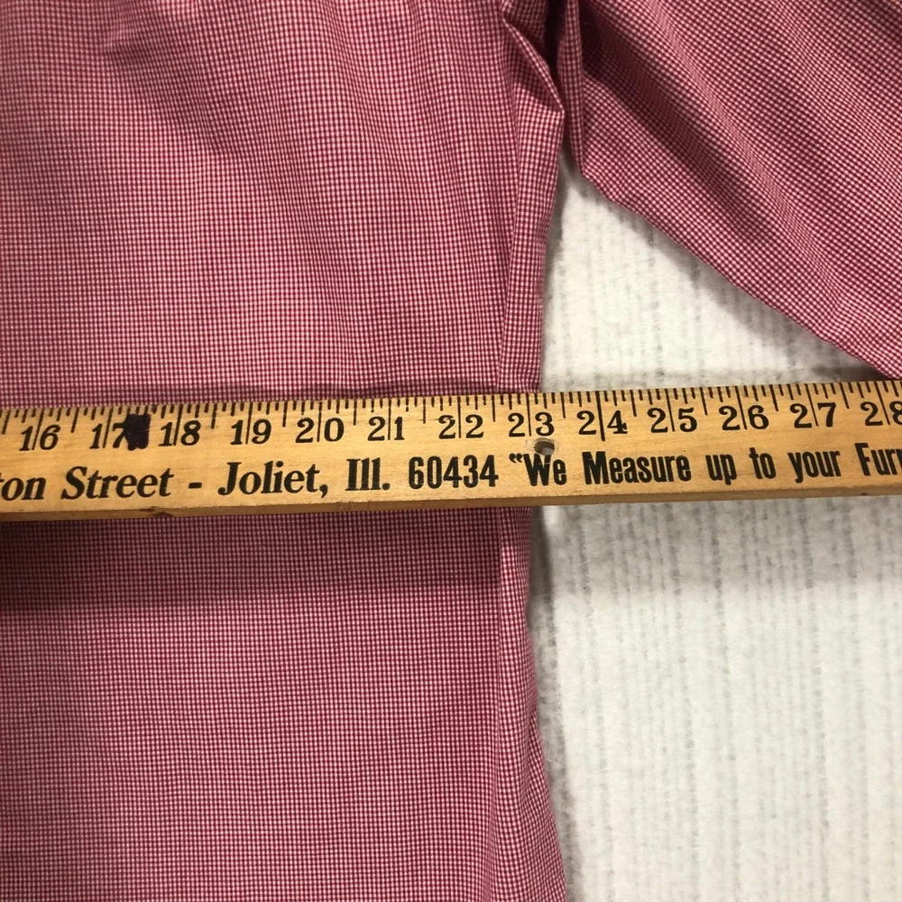 J.Crew Tailored Fit Button Down Shirt Gingham Check Long Sleeve Red Size‎ M